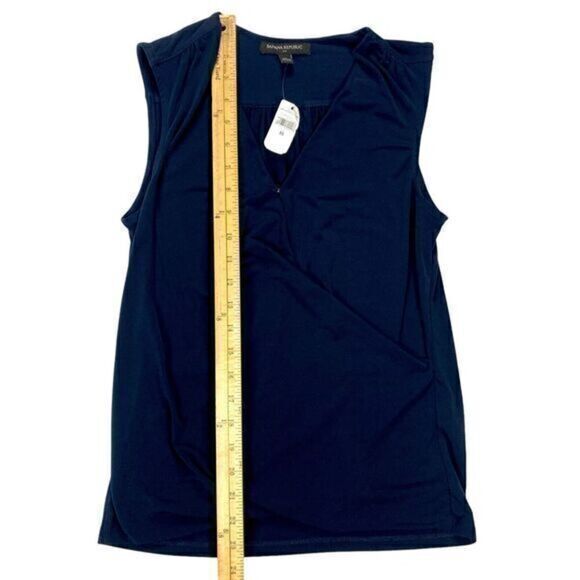 Banana Republic Crepe Wrap Tunic Womens Sz XS Classic Business Casual Comfort - Picture 10 of 13